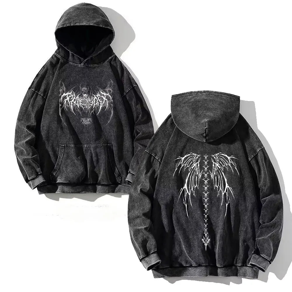 Vintage Cross Hoodie – Y2K Christian Streetwear