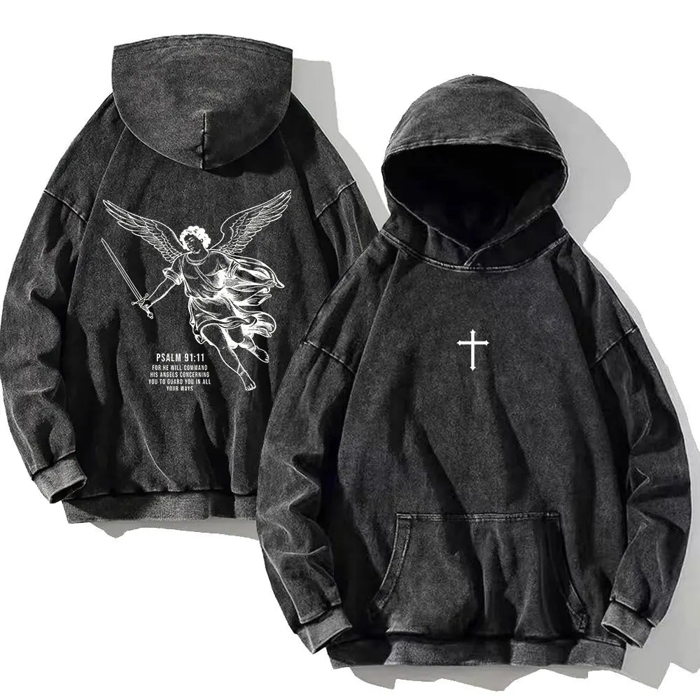 Psalm 91:11 Vintage Hoodie – Christian Streetwear