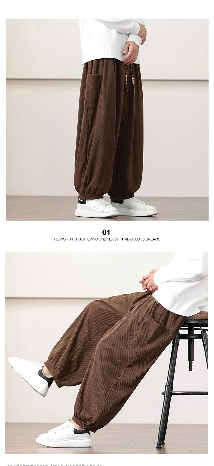Men’s Oversized Harem Pants – Streetwear Style