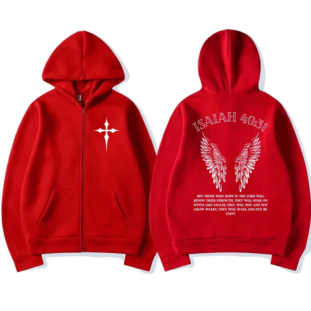 Jesus Wings Bible Verse Hoodie – Christian Streetwear