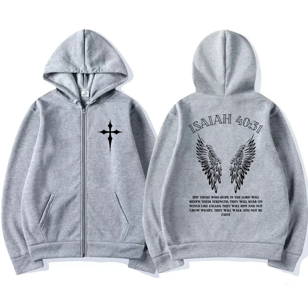 Jesus Wings Bible Verse Hoodie – Christian Streetwear