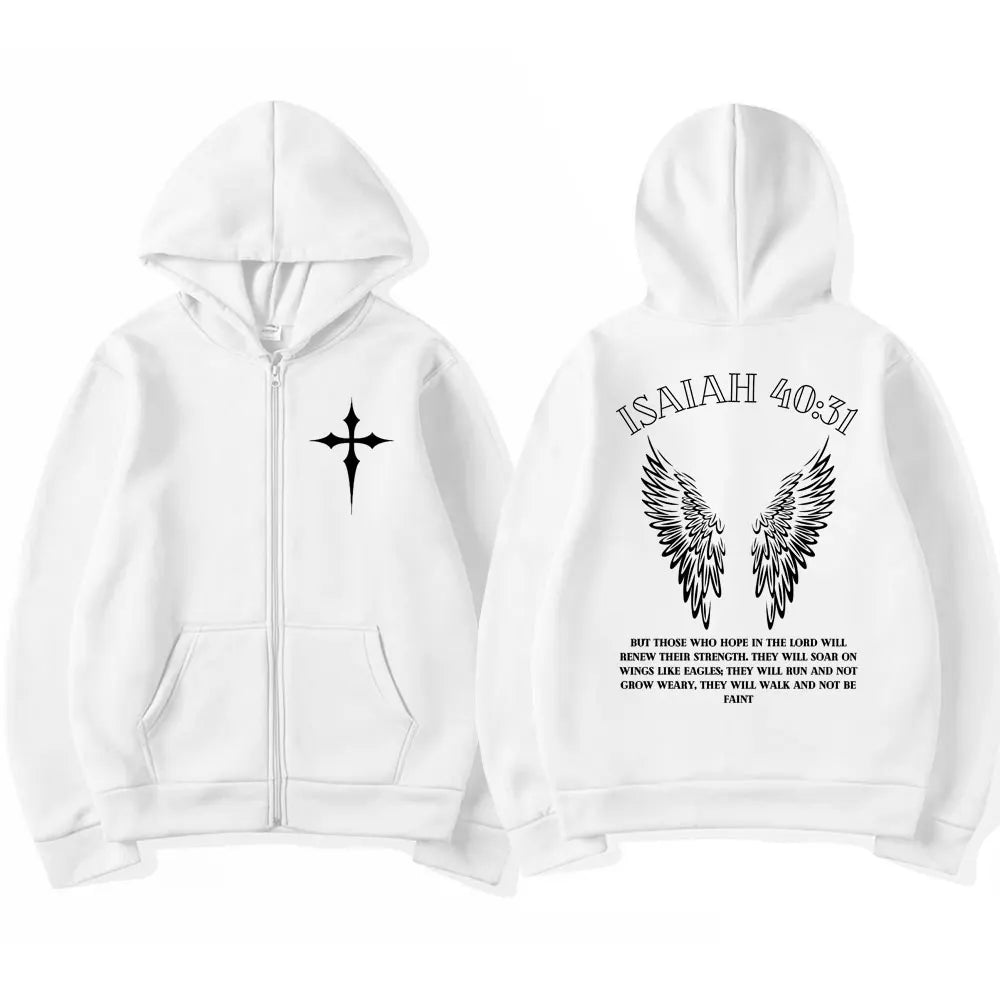 Jesus Wings Bible Verse Hoodie – Christian Streetwear