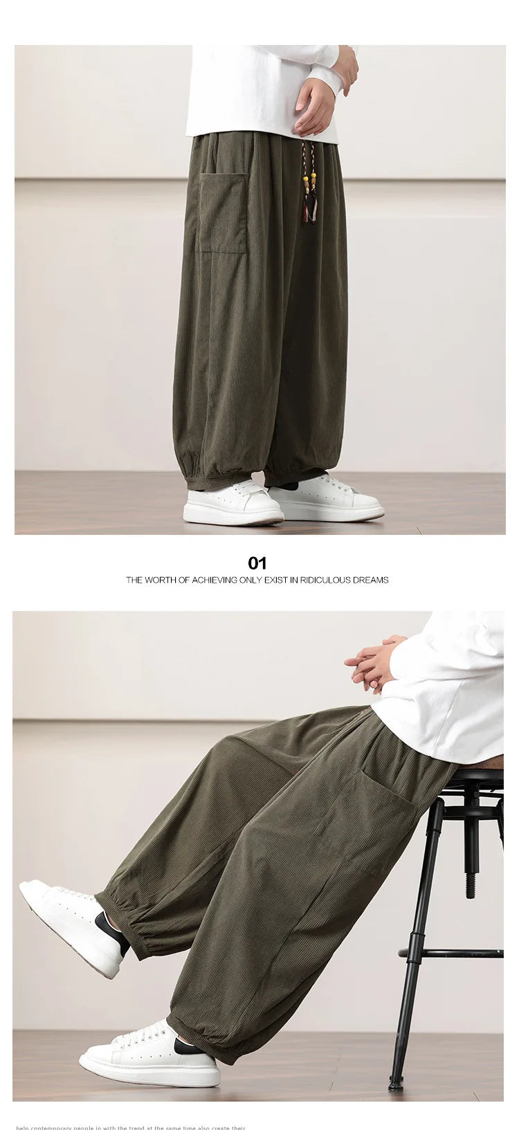 Men’s Oversized Harem Pants – Streetwear Style