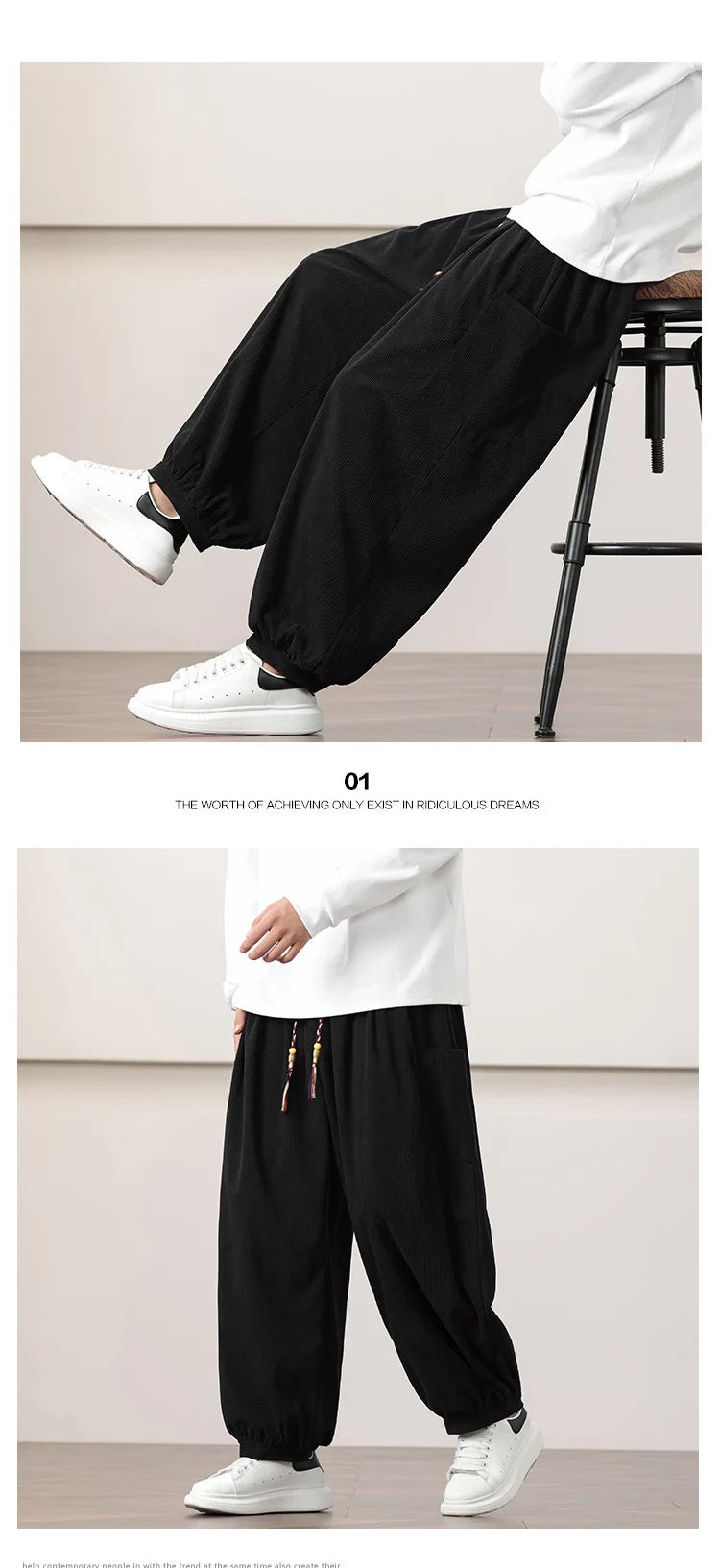 Men’s Oversized Harem Pants – Streetwear Style