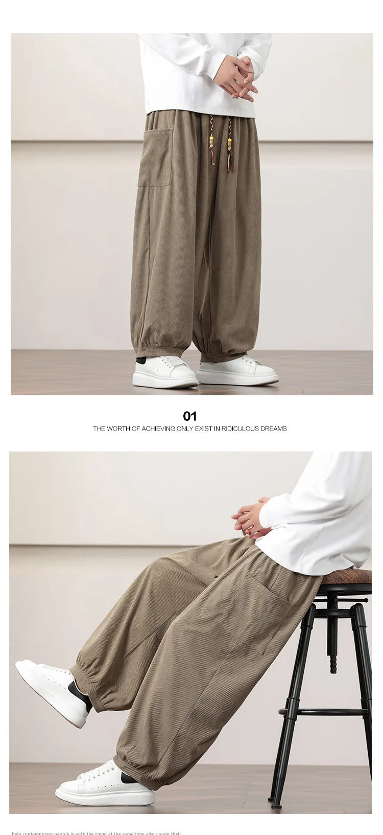 Men’s Oversized Harem Pants – Streetwear Style