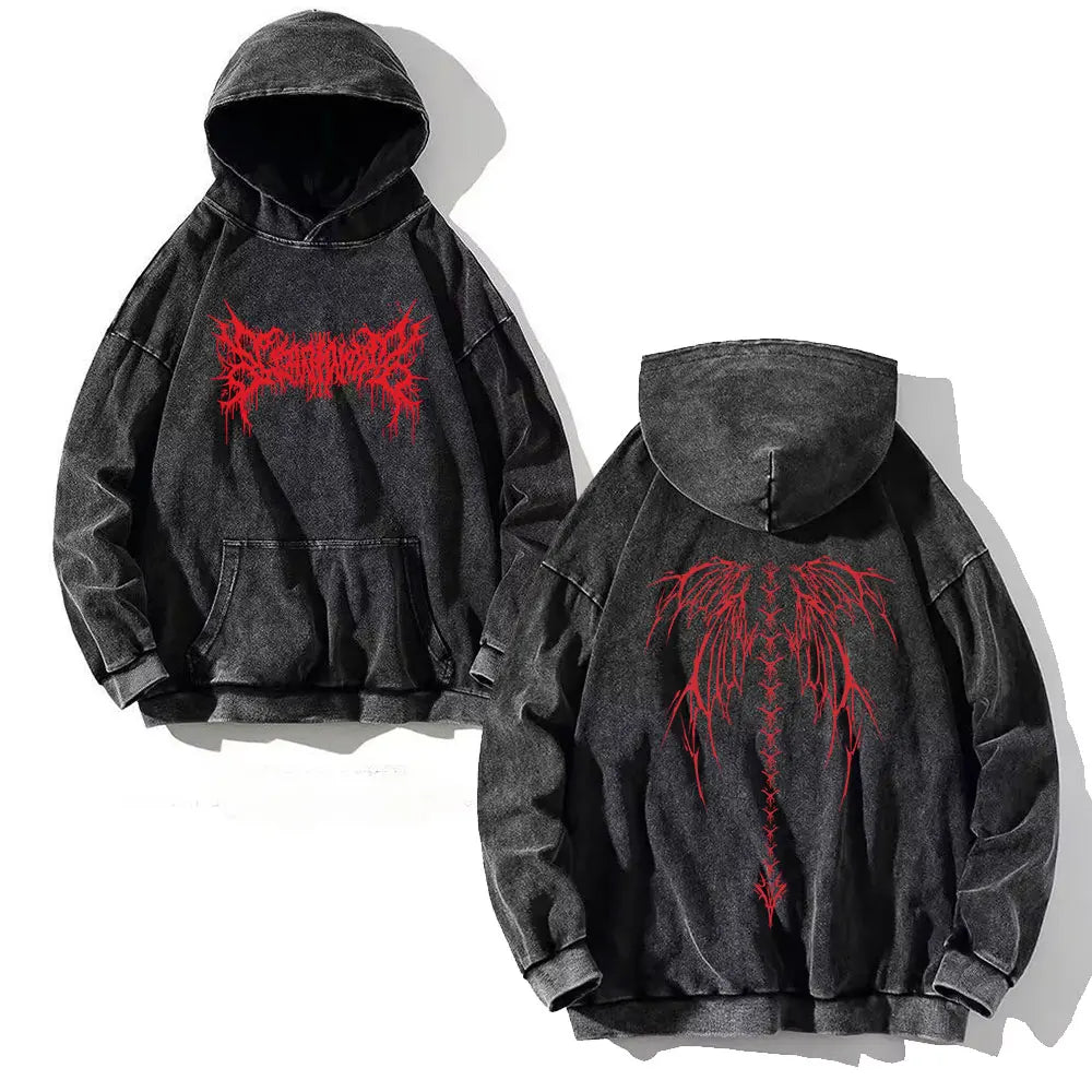 Vintage Cross Hoodie – Y2K Christian Streetwear