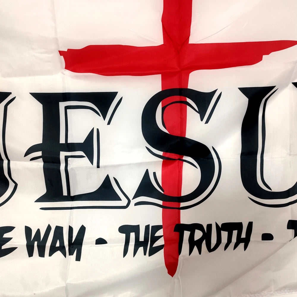 Jesus The Way Truth Life Christian Flag – Faith Banner