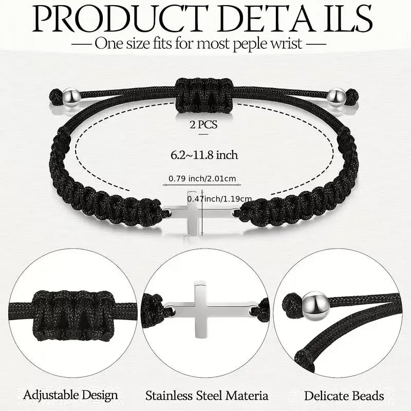 Cross Braided Bracelet – Christian Faith Gift