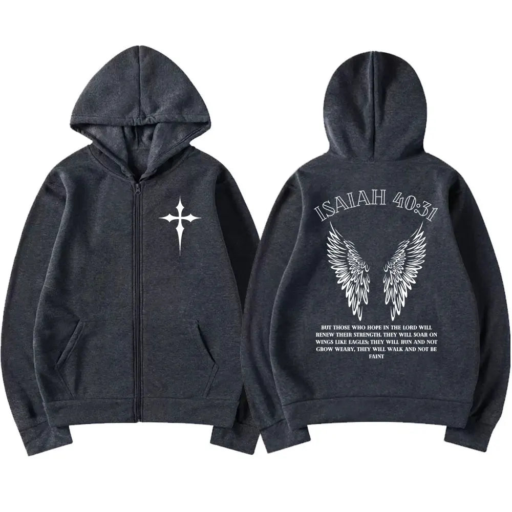 Jesus Wings Bible Verse Hoodie – Christian Streetwear