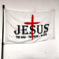 Jesus The Way Truth Life Christian Flag – Faith Banner